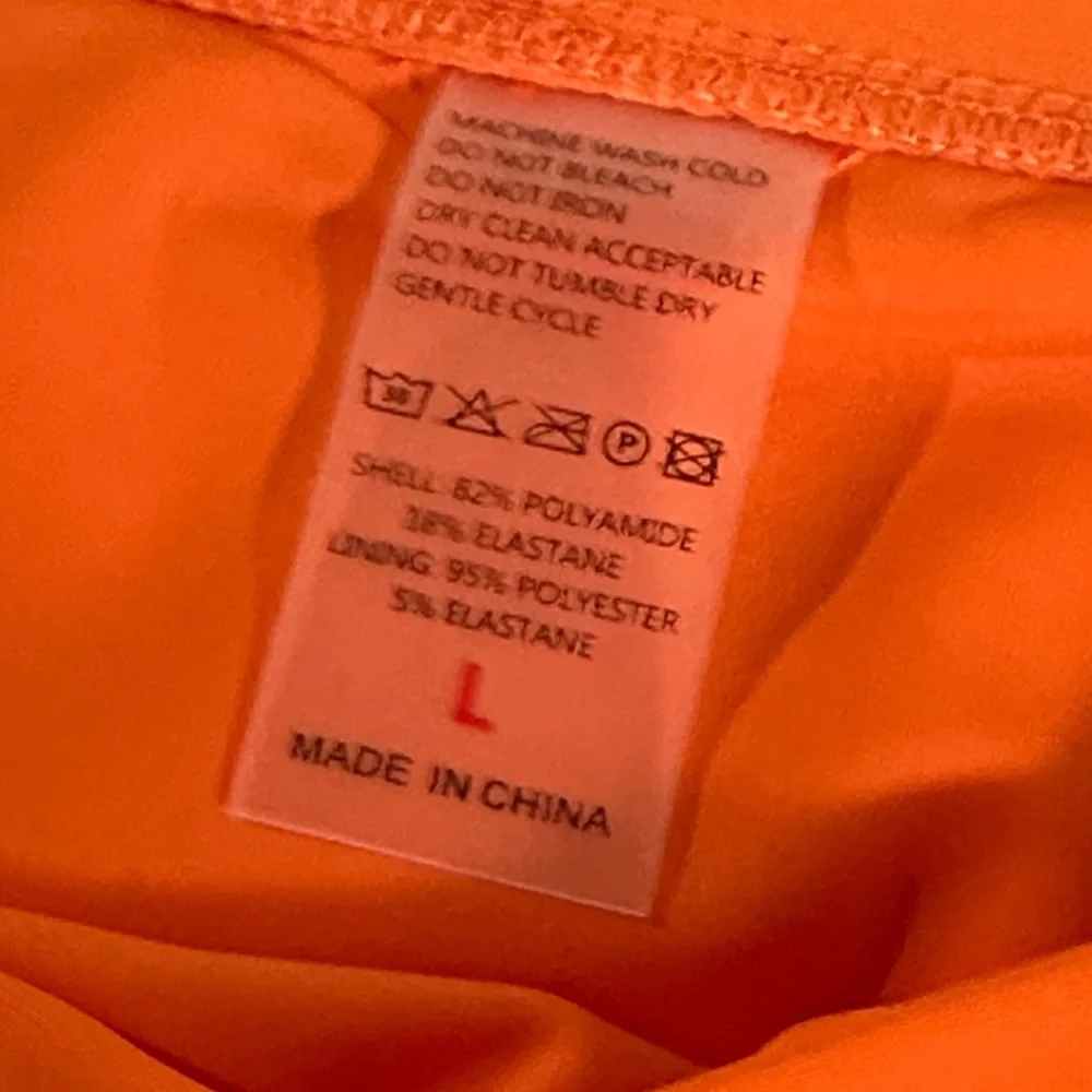 Women’s Swim Shorts Vibrant Orange Swim Bottom Size L